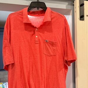 Vineyard Vines Men's Bright Red Polo Shirt